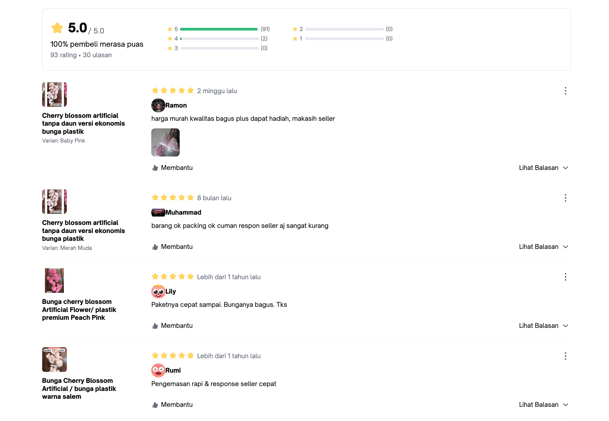 Review 100% Memuaskan